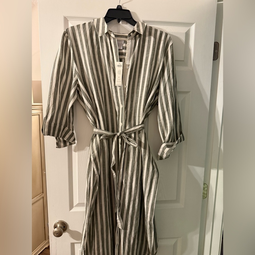 Chicos linen striped top/dress